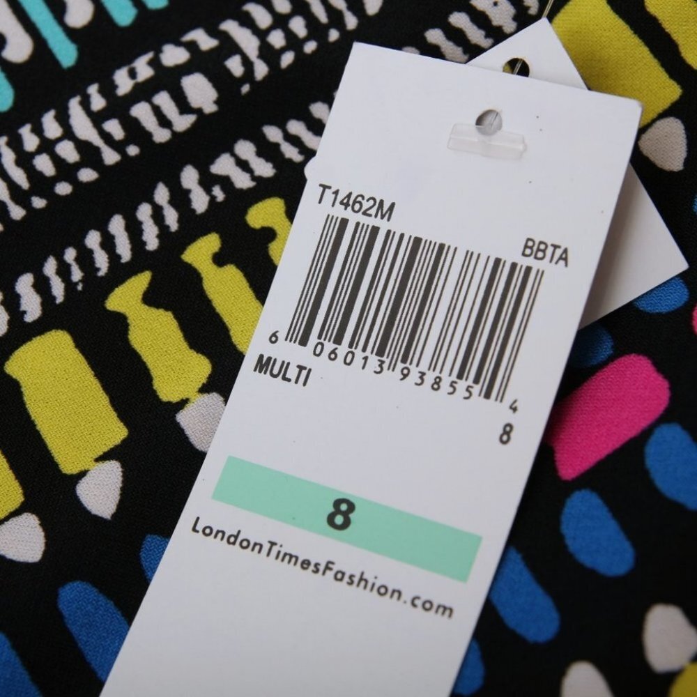 NWT London Times Multicolor Pattern Mini Dress - Picture 9 of 10